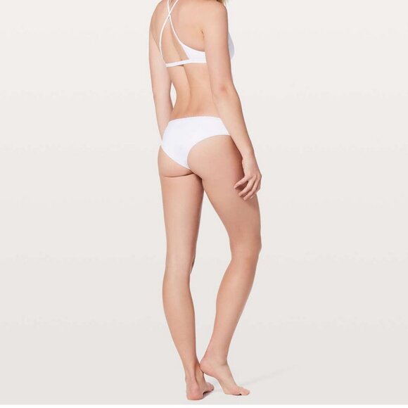 Lululemon Will the Wave Skimpy Bikini Bottom Size 2 White - Picture 3 of 11